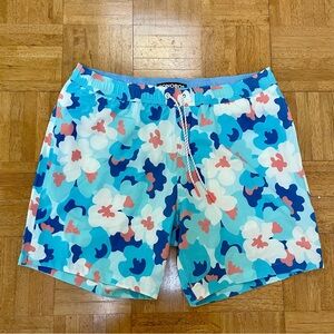 Bonobos Blue and Pink Floral Swim Trunks